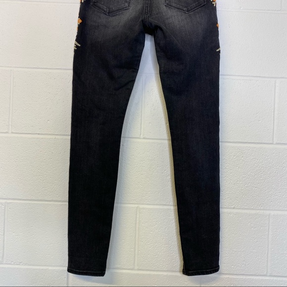 Miss Me Vintage Charlotte Mandarine Blk Org Jeans - Picture 9 of 12